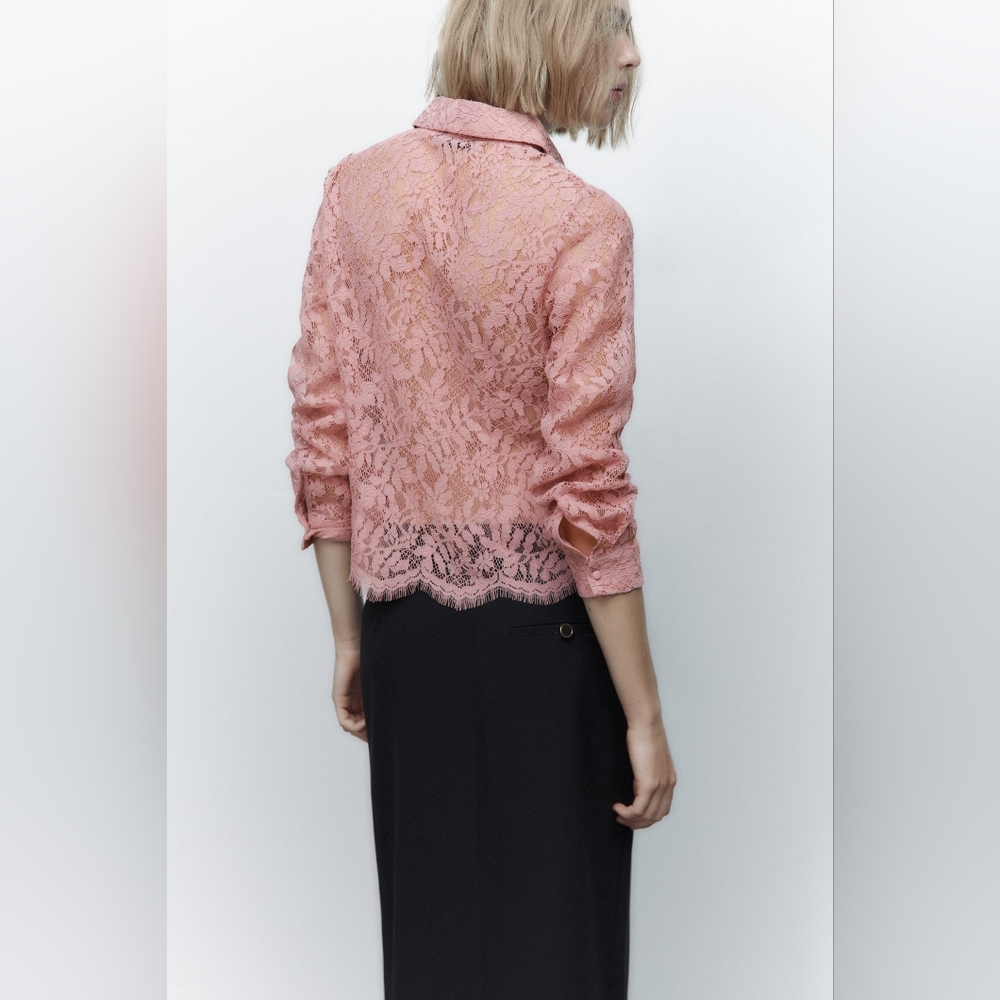 Zara lace blouse size L
